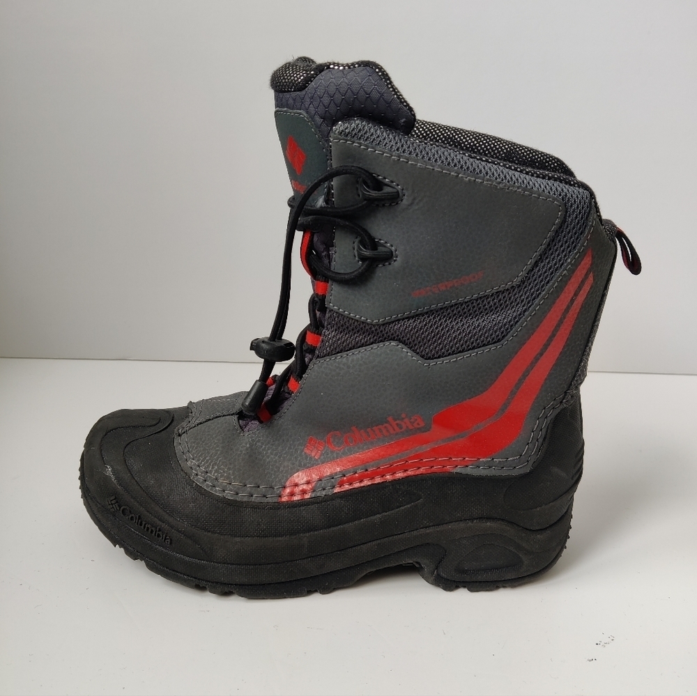 Columbia Kids Bugaboot Plus IV 400g Omni-Heat Black Waterproof Winter Boots Sz 6